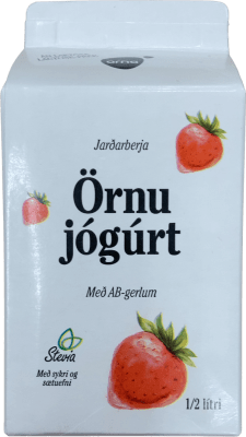 Arna Jarðarberja Jógúrt með AB-gerlum Stevia 500 ml