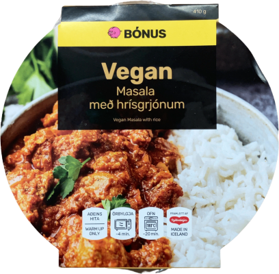 Bónus Vegan Masala með hrísgrjónum 410 g