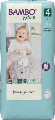 Bambo Nature Buxnableyjur Stærð 4 (L) 7–12 kg - 40 stk
