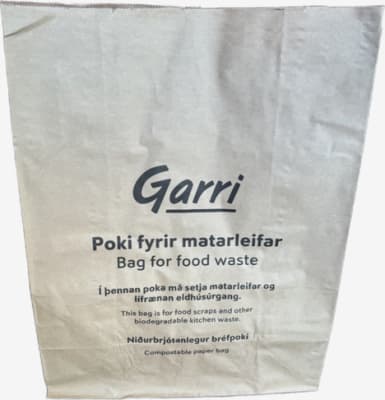 Bréfpoki f/lífrænt sorp 22L 32x16x43 100stk
