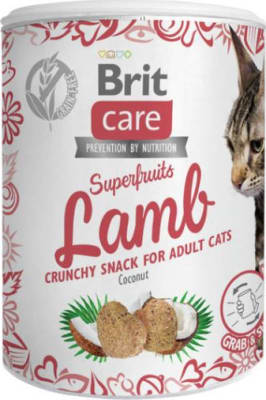 Brit Care Cat Snack Superfruits Lamb 100g