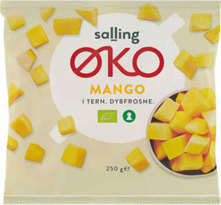 Salling ØKO lífrænt mangó í teningum, hraðfryst 250 g