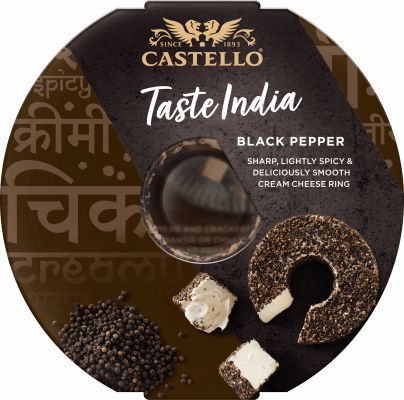 Castello Rjómaostur Taste India Pipar 10x125g