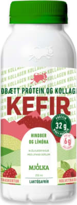 Kefir hindber og lime með kollageni 250 ml
