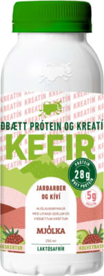 Mjólka kefir jarðarber & kíví með kreatíni 250 ml
