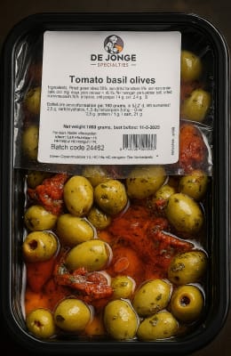 Green Olives Basil/Tomato