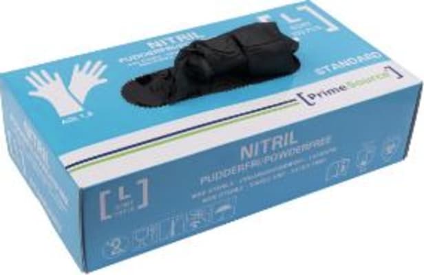 Hanskar L Nitril SVARTIR STERKIR 100stk