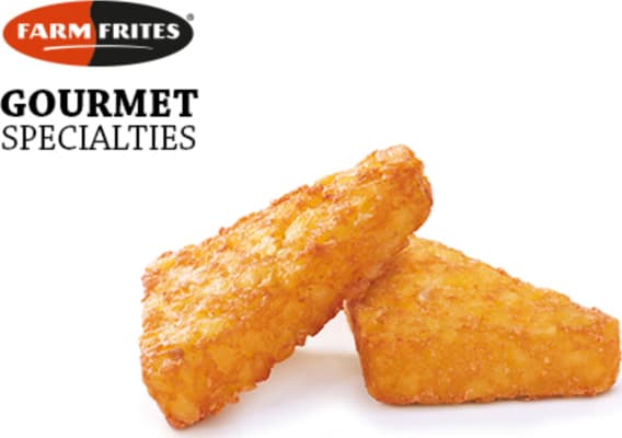 Hashbrowns með lauk 4x2,5 kg. Farm Frites