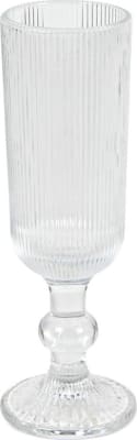 Hit Glas á fæti kampavíns 150ml gler rifflað