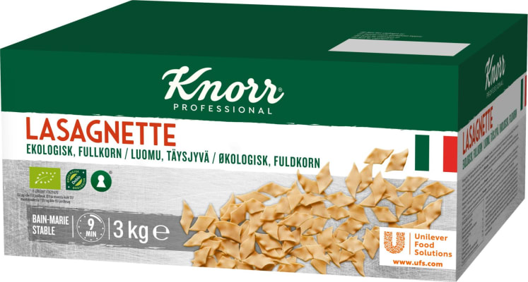 Knorr Lasagnette Fuldkorn lífrænt 3kg