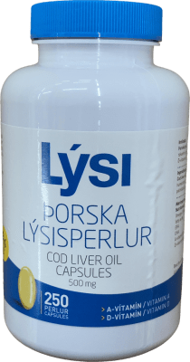Lýsi Þorskalýsi Lýsisperlur 500 mg 250 stk