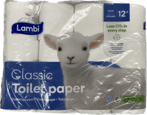 Lambi wc pappír 12 stk