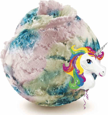 LCDD Unicorn Raspberry, Banana And Strawberry Ice Cream