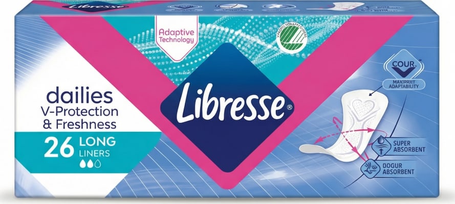 Libresse Dailies Fresh & Protect Long Liners 26 stk