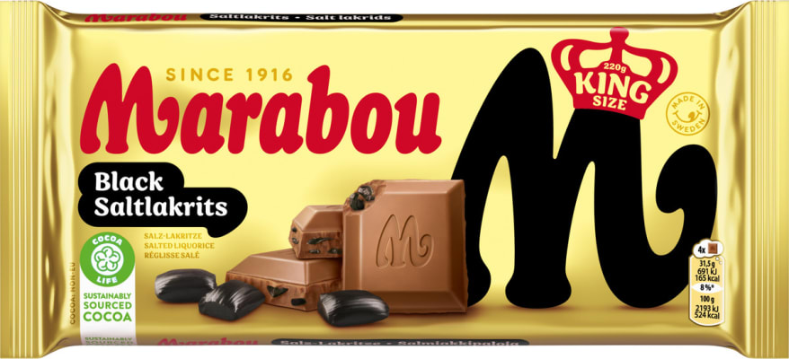 Marabou Black Saltlakrits