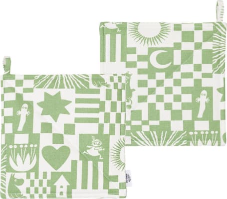 Moomin Pottaleppar 2stk Moomin Party green