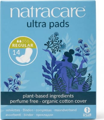 Natracare Ultra dömubindi, venjuleg, 14 stk