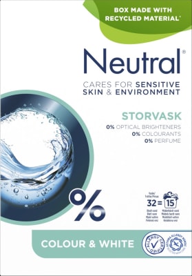 Neutral Storvask Þvottaefni 4×1,275kg (15sk)