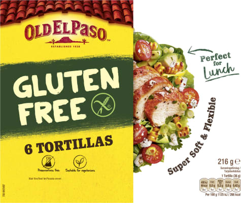 OEP Gluten Free Tortillas 12x216g