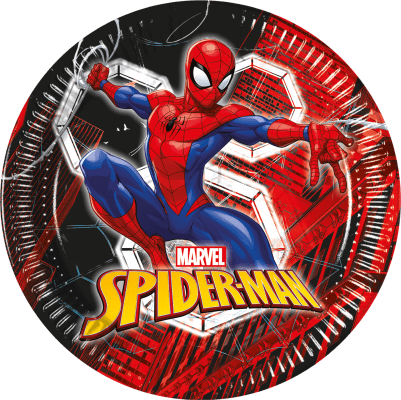 Pappadiskar Spiderman World of Web 23cm 8st (12)