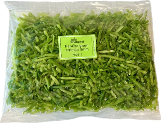 Paprika græn strimlar 5mm - Sérpöntun