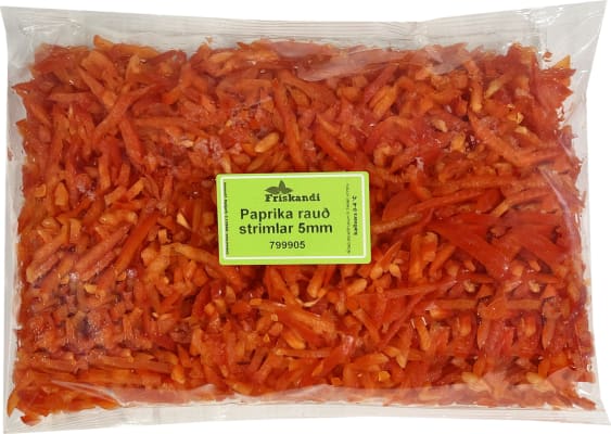 Paprika Rauð Strimlar 5mm - Sérpöntun