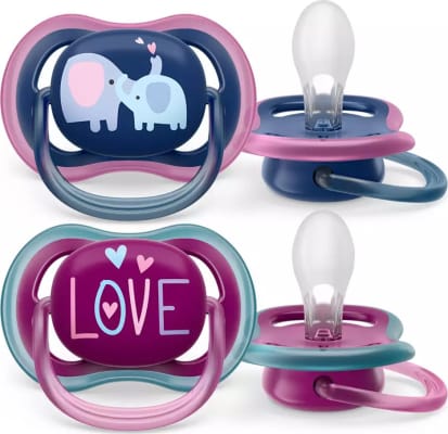 Philips-AVENT Snuð 18 Mán+ 2stk UltraAir Fíll blár/fjólublár