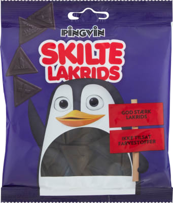 Pingvin Skilte Lakrids