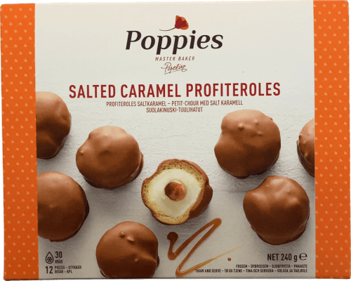 Poppies Saltkaramellu prófiterólur 240 g
