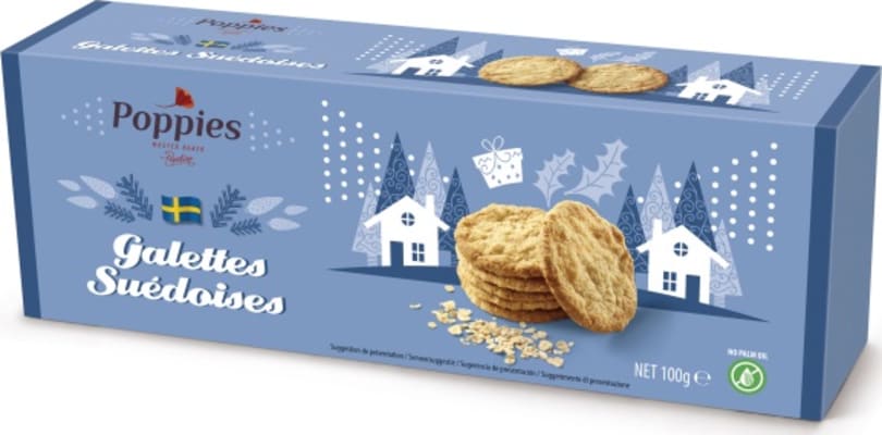 Poppies Swedish Oatmeal Cookie 100g