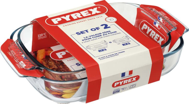 Pyrex Eldföst form 31/35cm 2stk