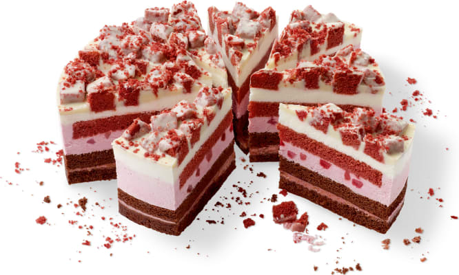 Red velvet jarðarberjaterta 12 sneiðar Ø: 24cm