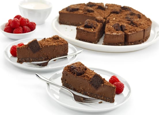 Súkkulaði Truffle Brownie Terta Vegan Glútenlaus 14 sneiðar