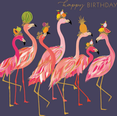 Sara Miller-Gjafak 138x138mm. Flamingos