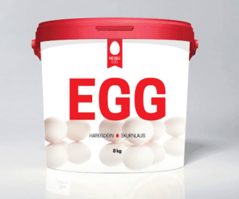 Soðin egg skurnlaus 8kg