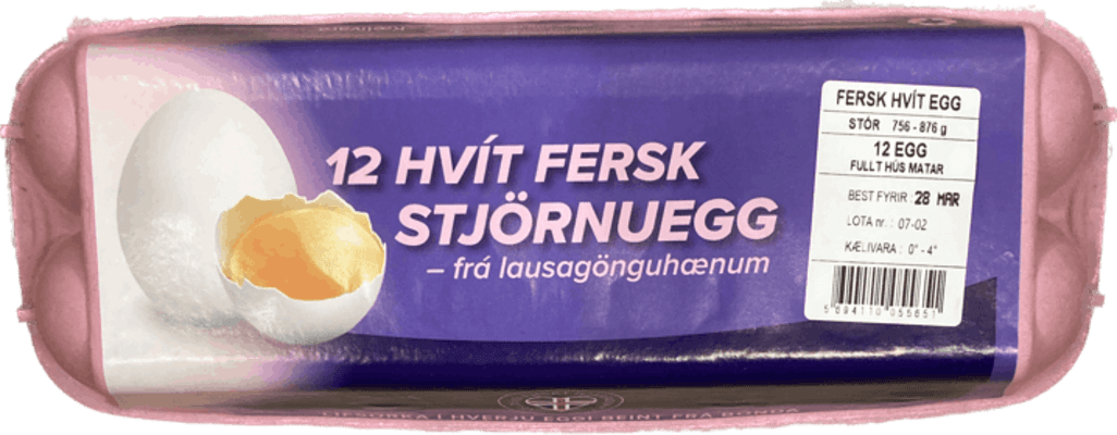 stjörnuegg bleikur 12 stk