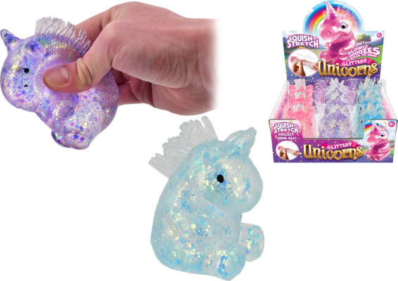 Stretchy Glitter Unicorn 3-teg Displ-12