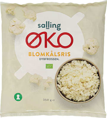 Salling ØKO lífræn blómkálshrísgrjón, hraðfryst 350 g