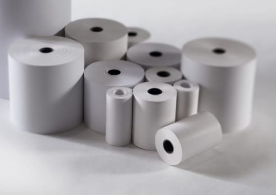Thermalpappír 80mm (5rúllur) stórar 55gr posarúllur
