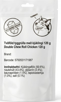 Tvöföld tyggrúlla með kjúklingi 120 g