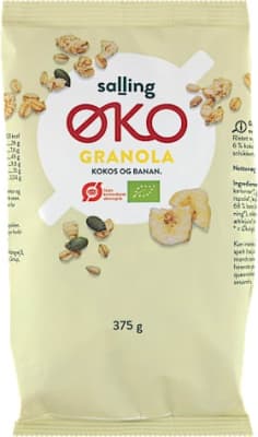 Salling ØKO lífrænt granóla með banana og kókos 375 g
