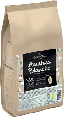 Valrhona Amatika hvítt súkkulaði 35% vegan 3kg/stk
