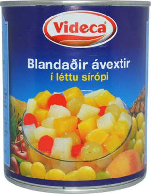 Videca Blandaðir ávextir létt síróp 12x425ml