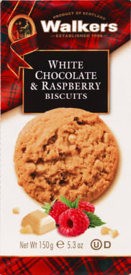 Walkers White Chocolate & Raspberry Biscuits