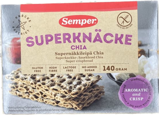 Semper chia hrökkbrauð 140 gr