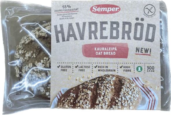 Semper hafrabrauð 330 gr