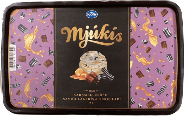 Mjúkís karamellu/lakkrís 2 ltr