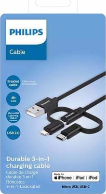 Philips USB Snúra 3 in 1 - 1.2mtr