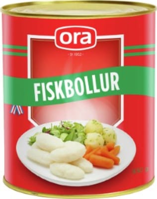 ORA fiskbollur 1/1 dós 830g