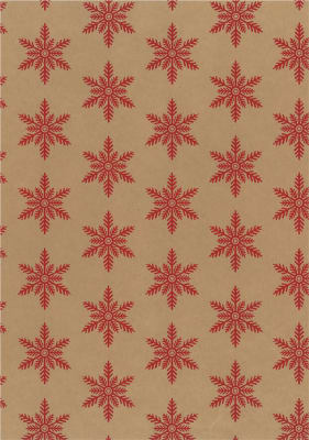 250mtr.Umbúðar.Snowflake Kraft 20cm.